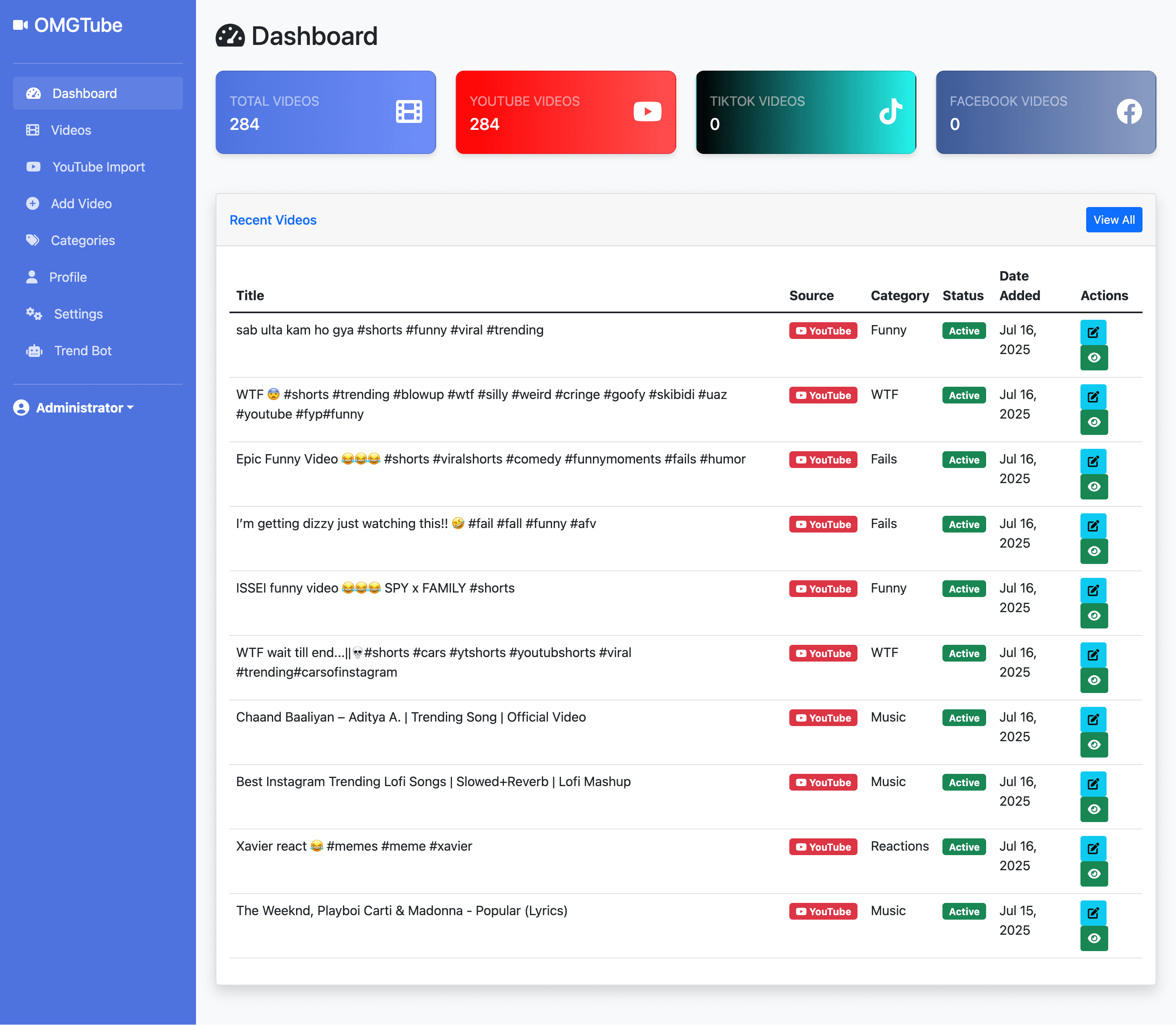 OMGTube Video Aggregator